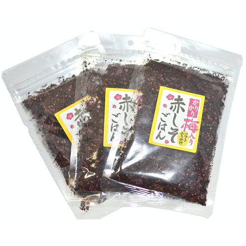 道正昆布　赤しそごはん　60g　3個セット チャック袋入り